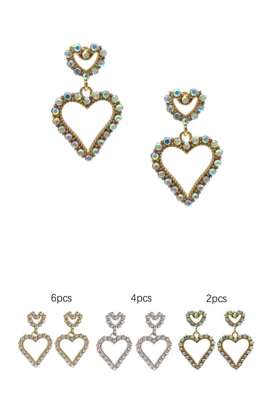 Women's Fashion Heart Design Dangle Earrings