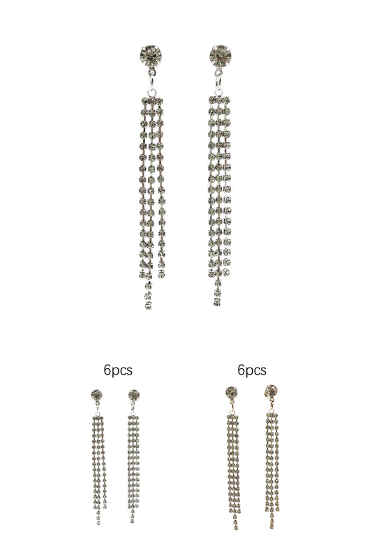 Women's Fashion Rhinestone Tassel Earrings