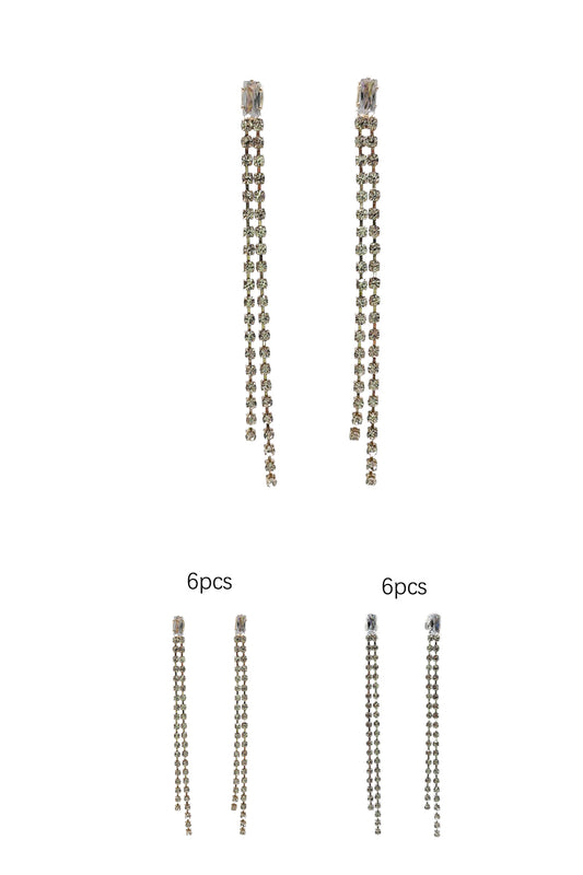 Women's Rhinestone Tassel Earrings