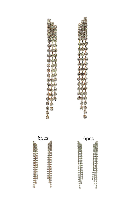 Women's Rhinestone Tassel Earrings