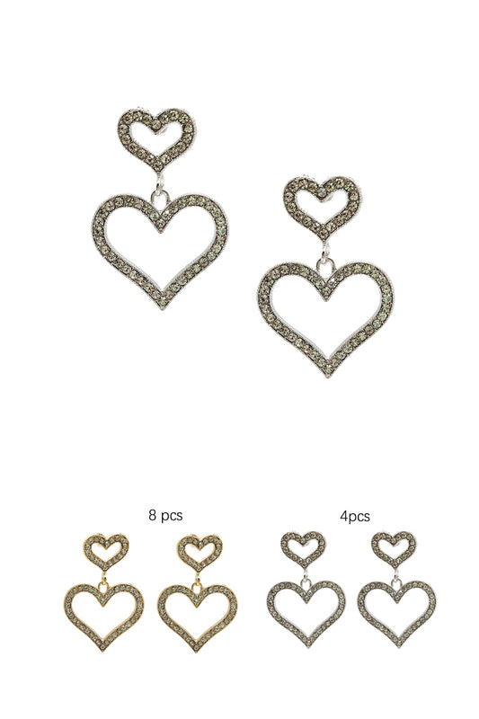 Women's Fashion Heart Design Dangle Earrings