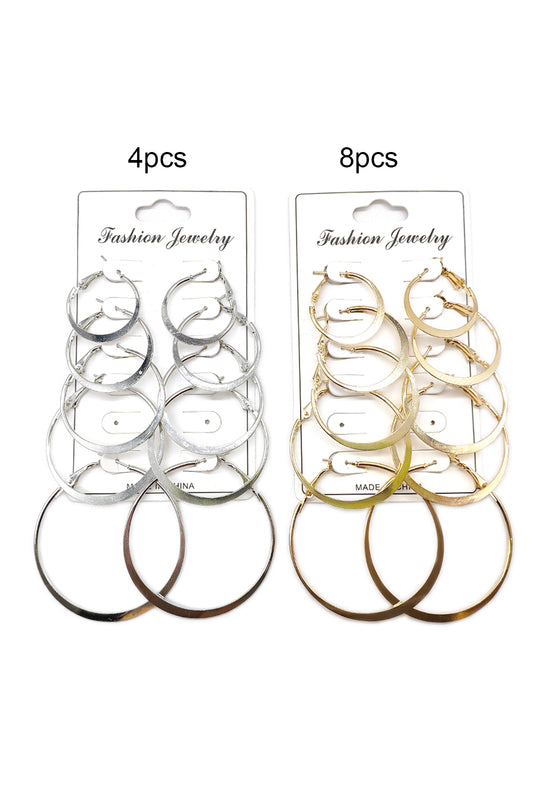 Women's Fashion 6-pairs Hoop Earrings