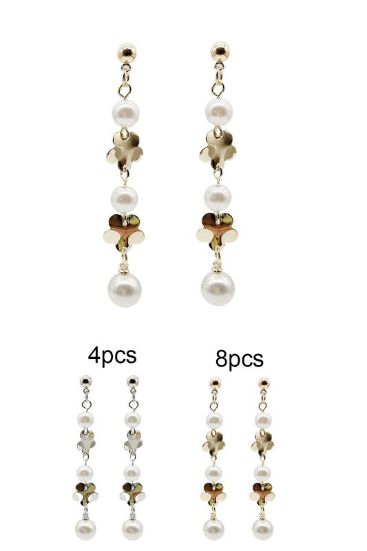 Pearl Design Dangle Earrings