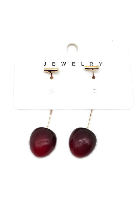 Cherry Design Dangle Earrings