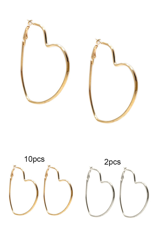 Heart Shape Hoop Earrings