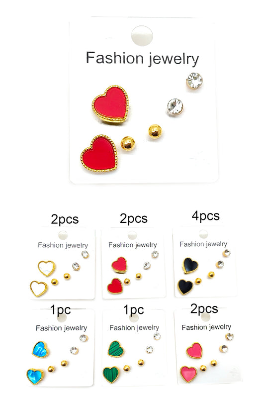 Stainless Steel Heart Design Earrings