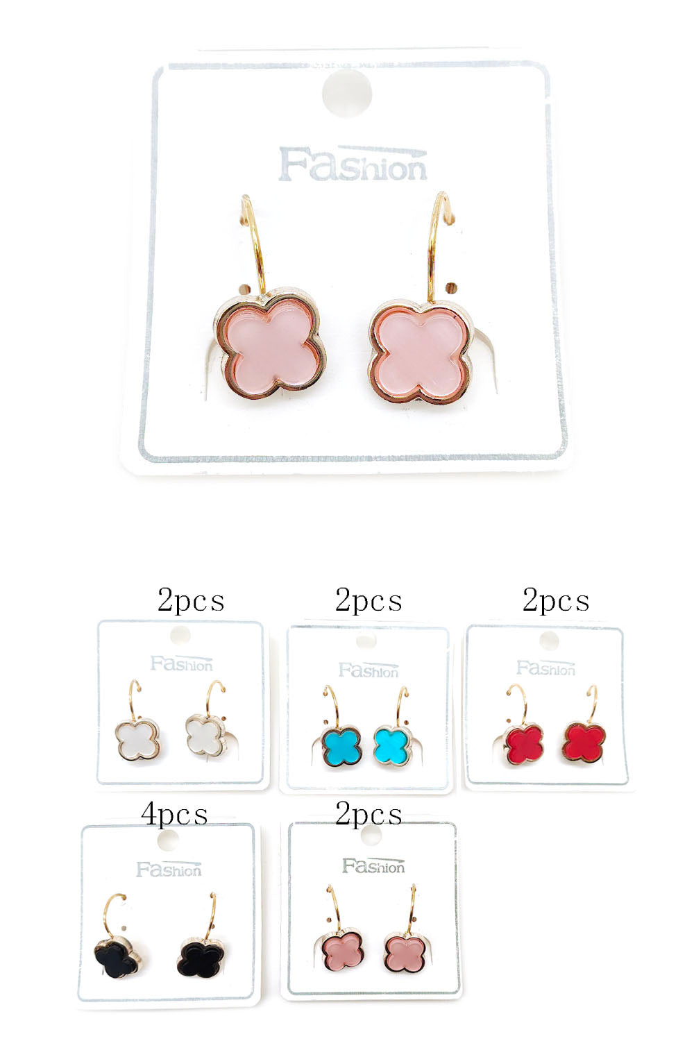 Clover Design Dangle Earrings