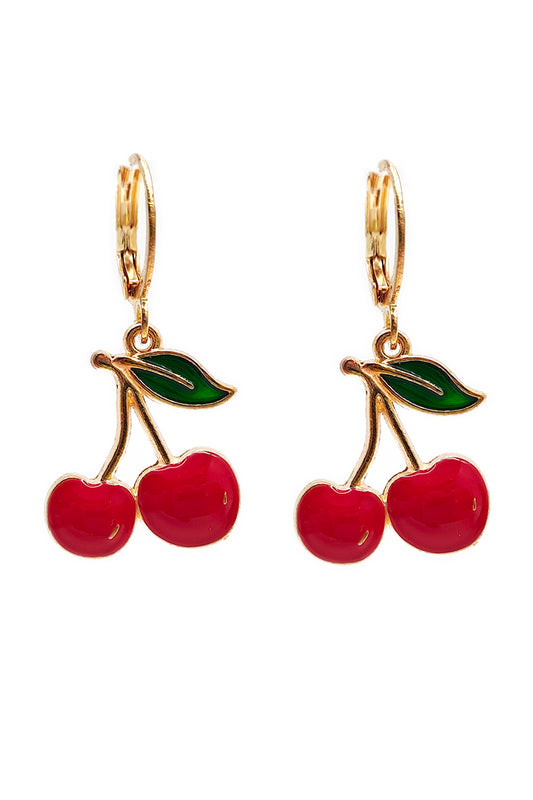 Cherry Design Dangle Earrings