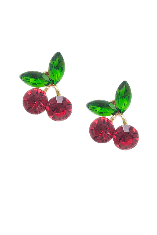 Cherry Design Stud Earrings