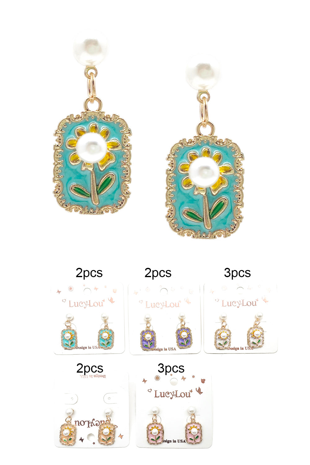 Flower Boho Dangle Earrings