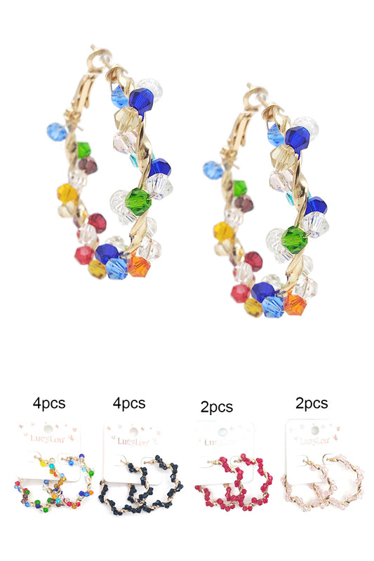 Beaded Hoop Earrings