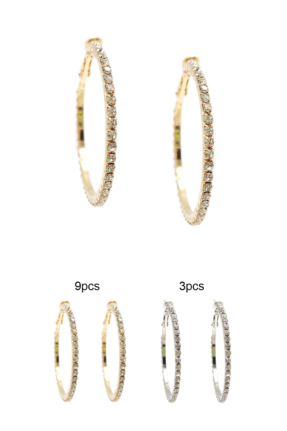 Rhinestone Hoop Earrings