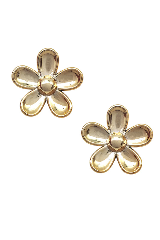 Flower Design Stud Earrings