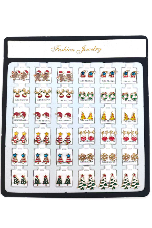 Assorted Christmas Design Stud Earrings