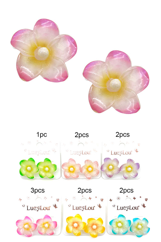 Flower Design Stud Earrings