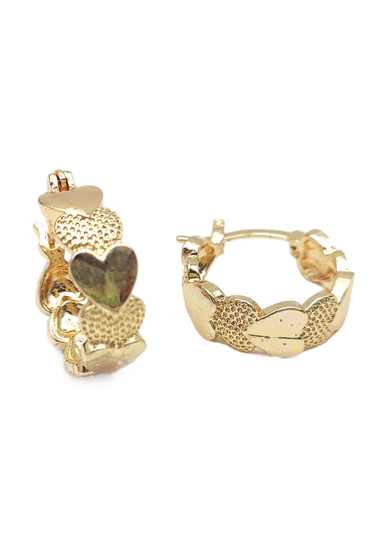 Heart Design Hoop Earrings