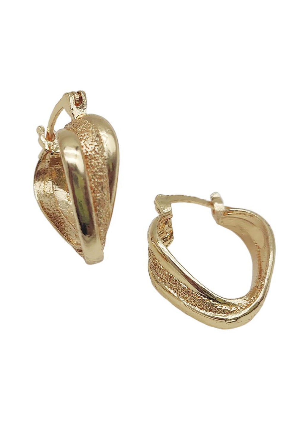 Gold Twisted Small Hoop Earring