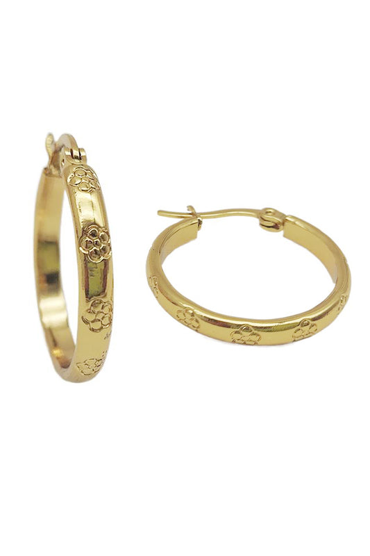 Stainless Steel Gold Hoop Earrings