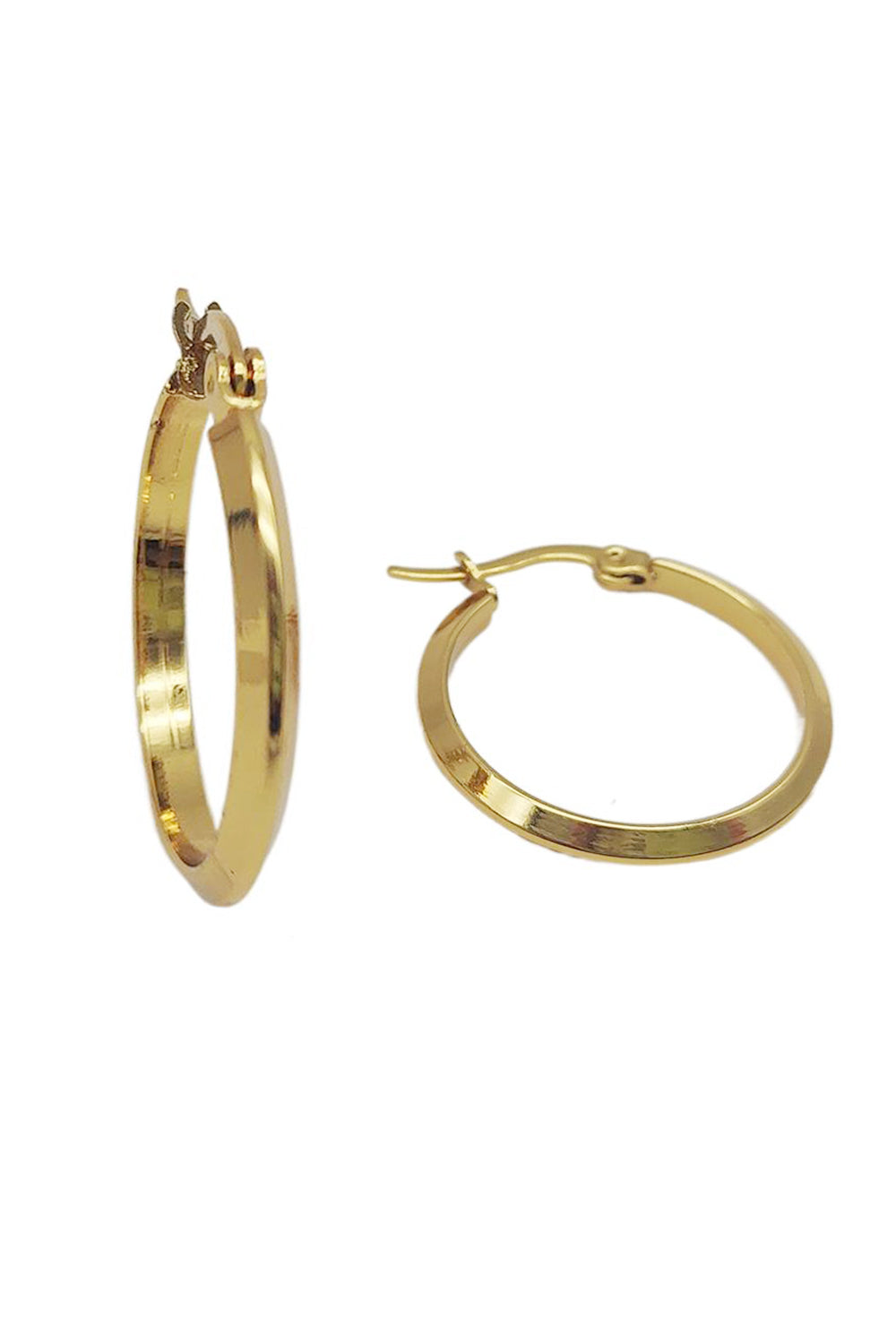 Stainless Steel Gold Hoop Earrings