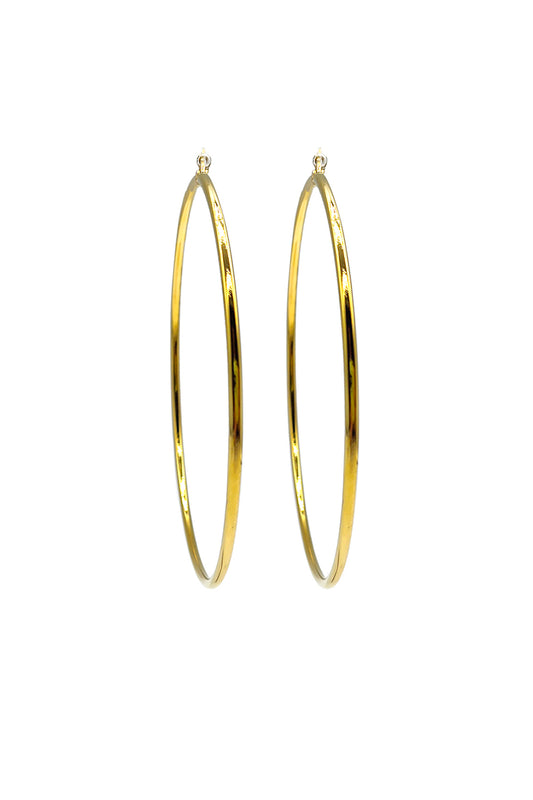 Stainless Steel 40mm Gold Hoop Earrings