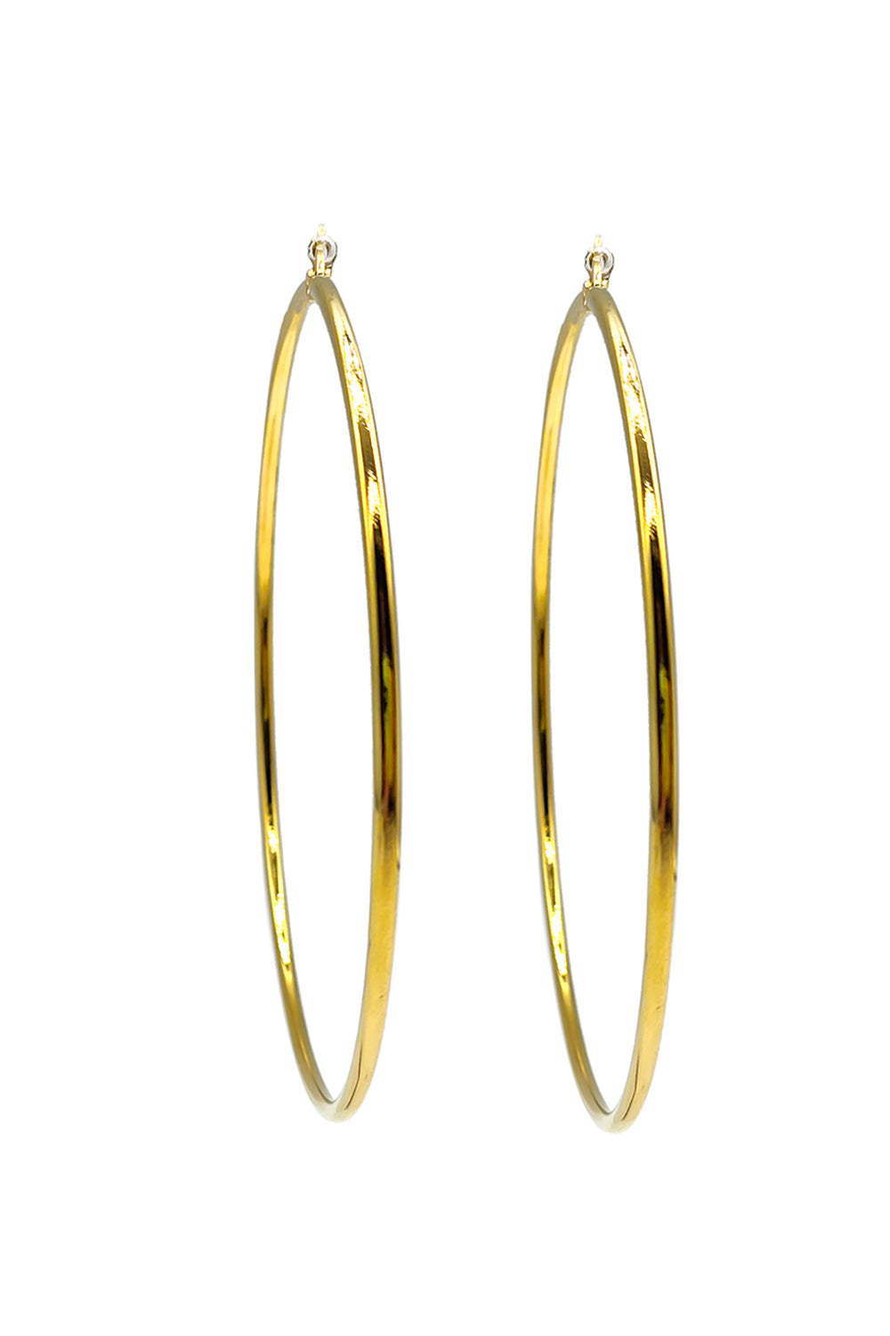 Stainless Steel 60mm Gold Hoop Earrings