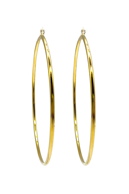 Stainless Steel 70mm Gold Hoop Earrings