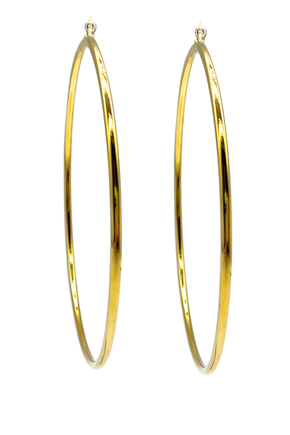 Stainless Steel 80mm Gold Hoop Earrings