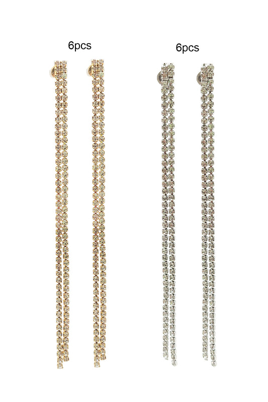 Women's Fashion Rhinestone Tassel Earrings