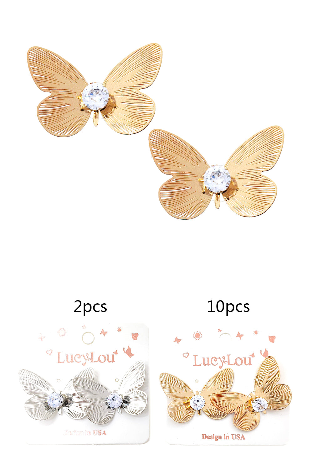 Butterfly Design Stud Earrings