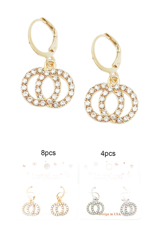 Double Hoop Dangle Earrings