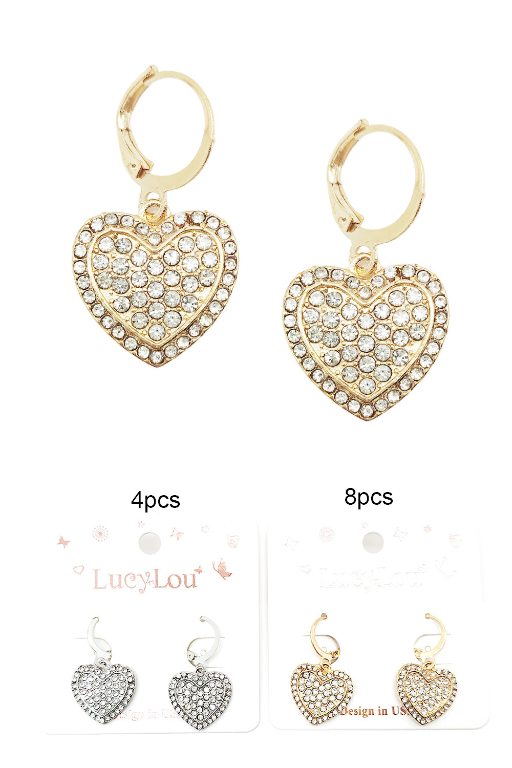 Heart Deign Dangle Earrings
