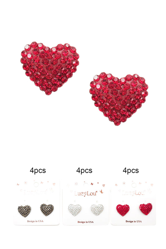 Heart Design Stud Earrings