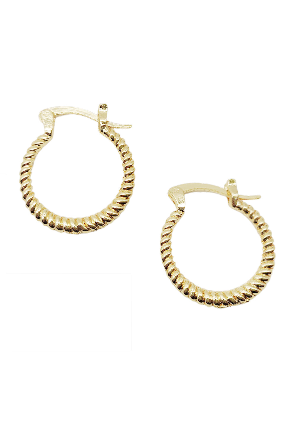 Gold Twisted Hoop Earrings