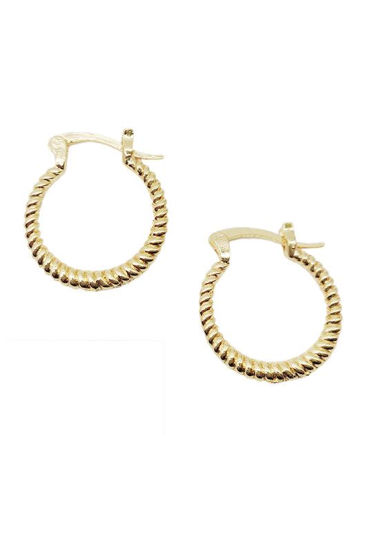 Gold Twisted Hoop Earrings