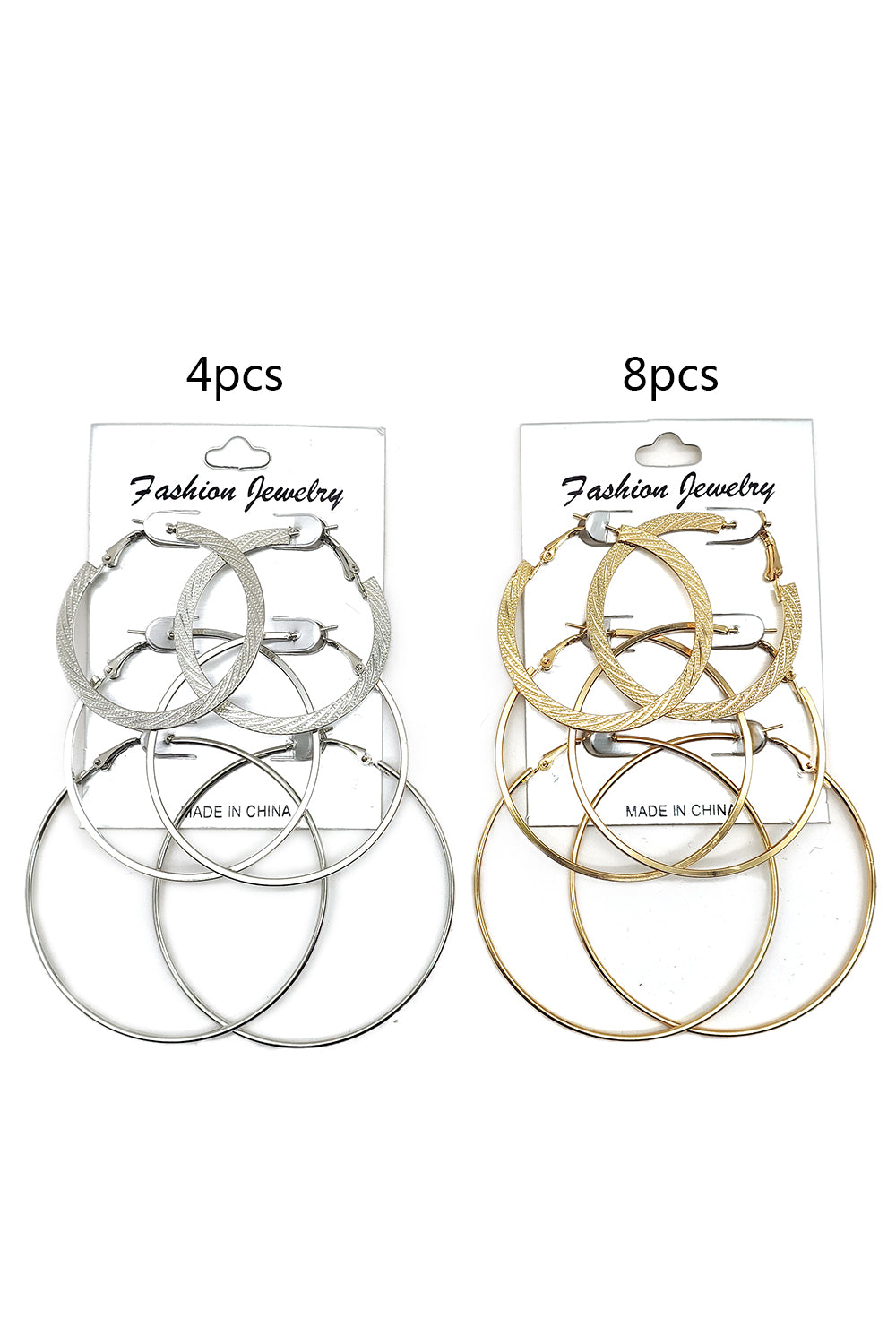 Women's Fashion 3-pairs Hoop Earrings