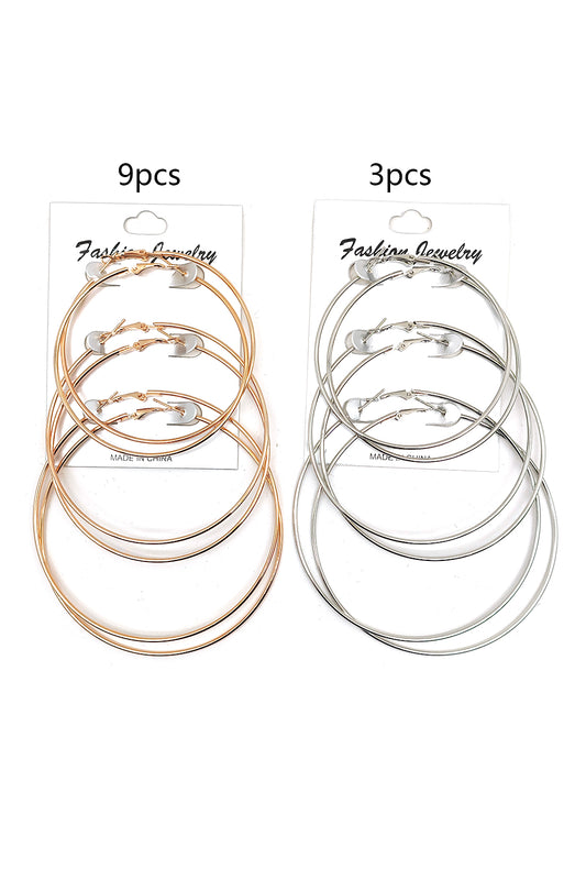 Women's 3-pair Hoop Earrings
