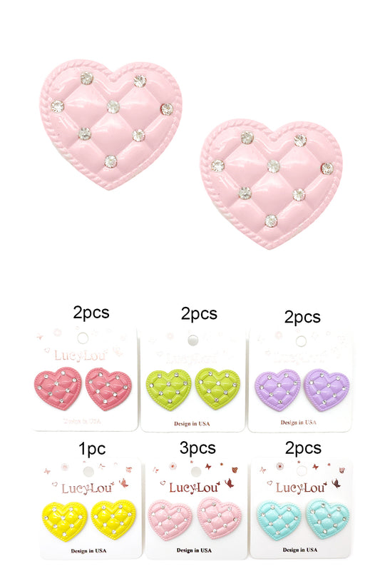 Heart Design Stud Earrings