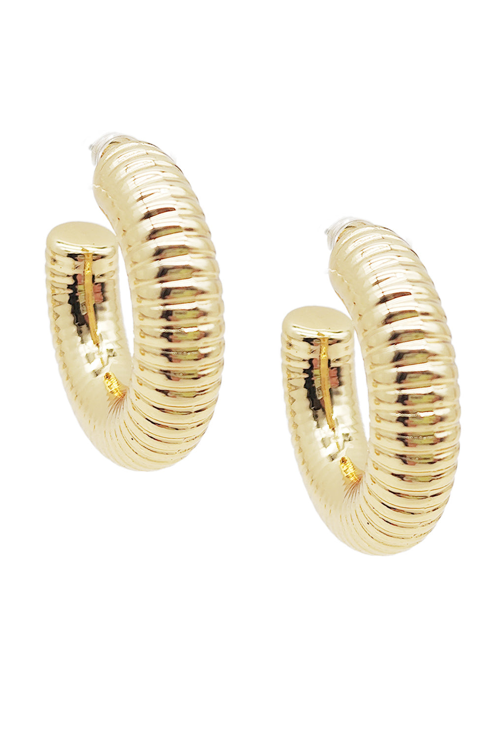 Gold Hollow Hoop Earrings