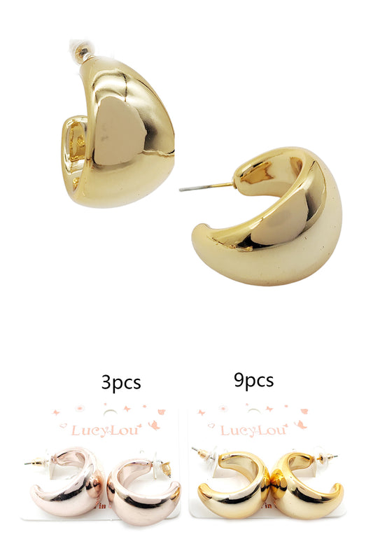 Women's Fashion Chunky Hoop Earrings