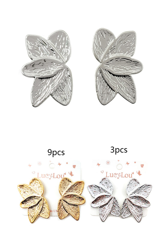 Half-Flower Stud Earrings