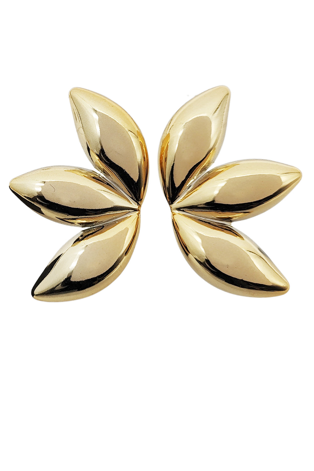 Chunky Half-Flower Stud Earrings