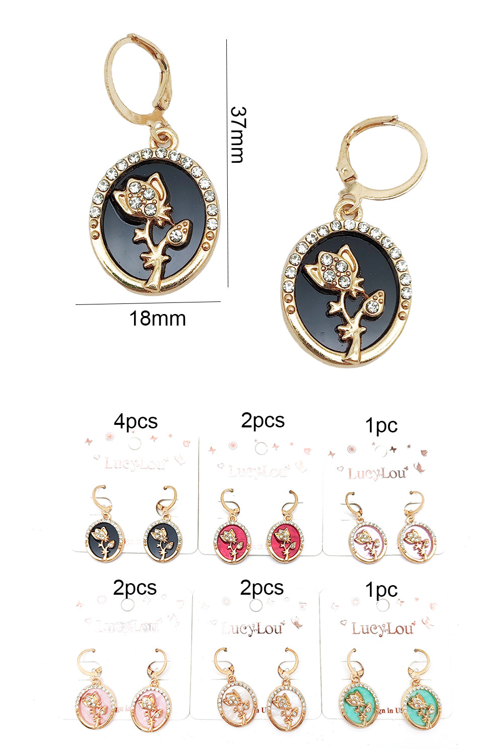 Tulip Design Dangle Earrings