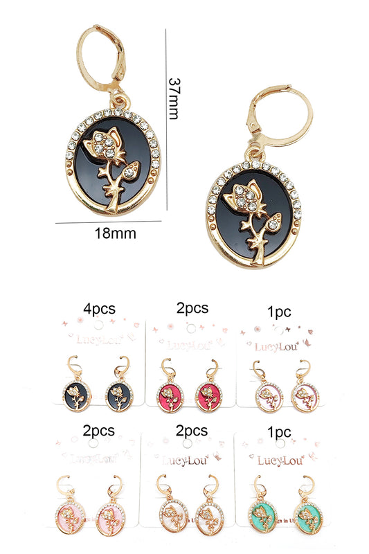Tulip Design Dangle Earrings