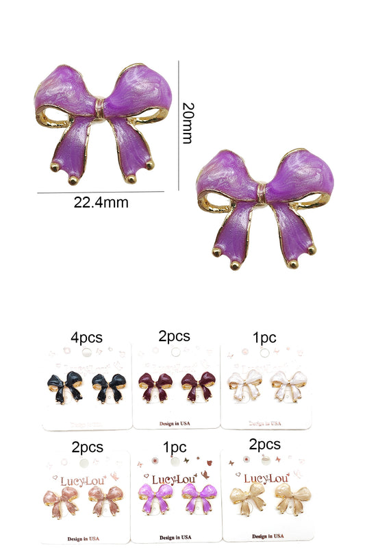 Bow Design Stud Earrings