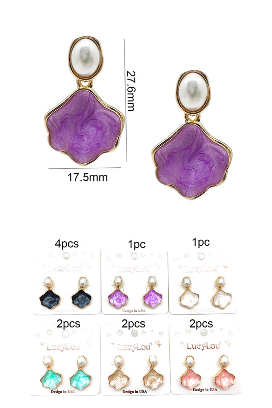 Seashell Design Dangle Earrings