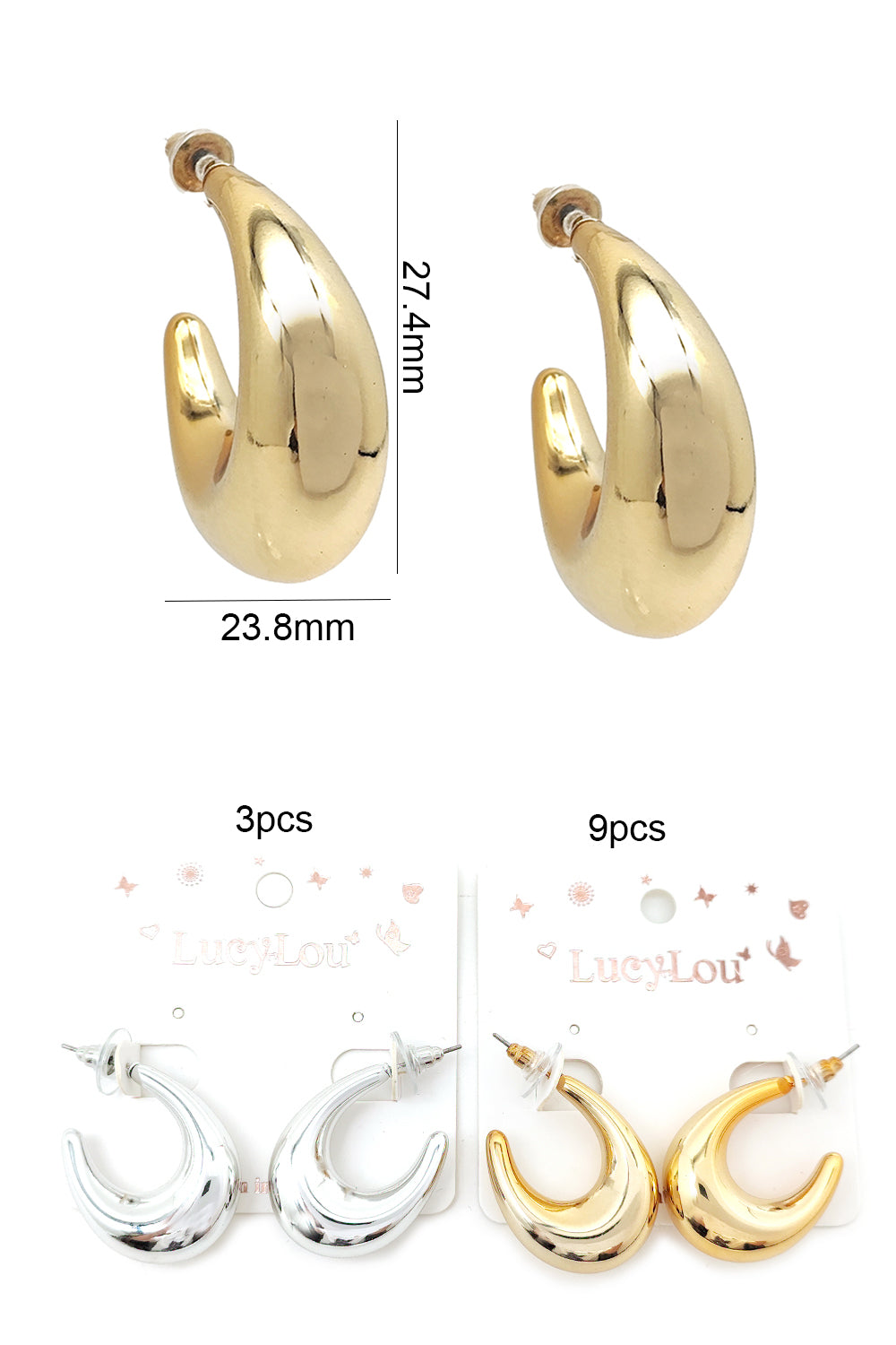Women's Fashion Open Hoop Earrings
