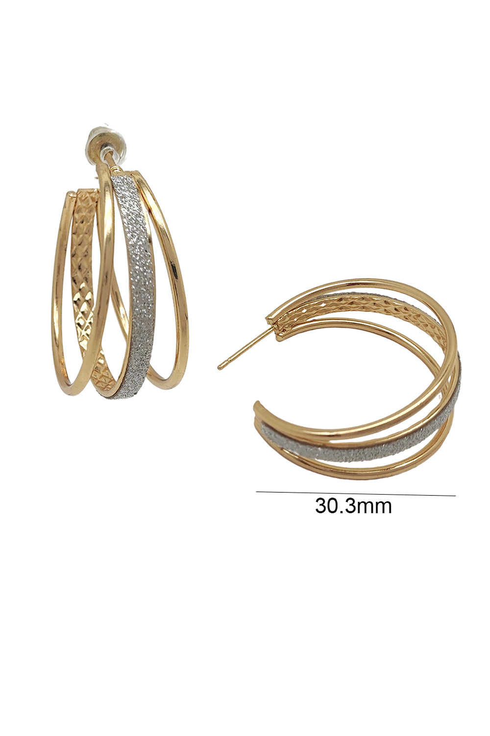 Minimalist Triple Open Hoop Earrings