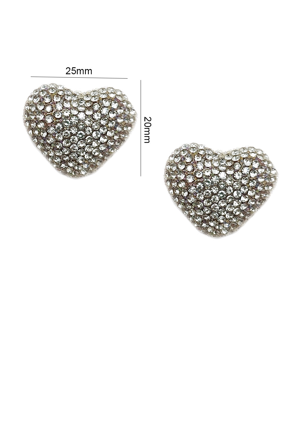 Heart Design Stud Earrings