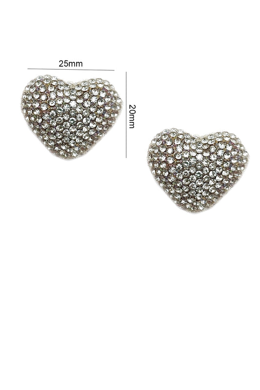 Heart Design Stud Earrings