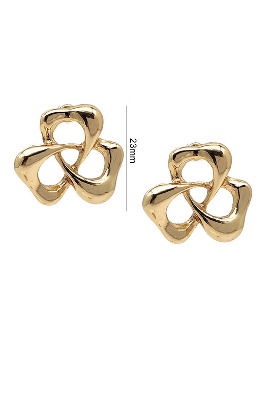 Clover Design Stud Earrings